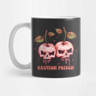 Caution Poison Skull Cherries Mug